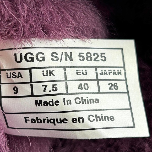 UGG Australia Women's Sheepskin Short Boot US 9 Purple Winter Boots 5825 - Picture 15 of 15